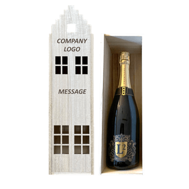Gegraveerd Champagnehuis | Relatiegeschenk | Duurzaam | Ecologisch